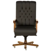Fotoliu de birou Confort T-10 Piele artificială/ Black Wood photo 2
