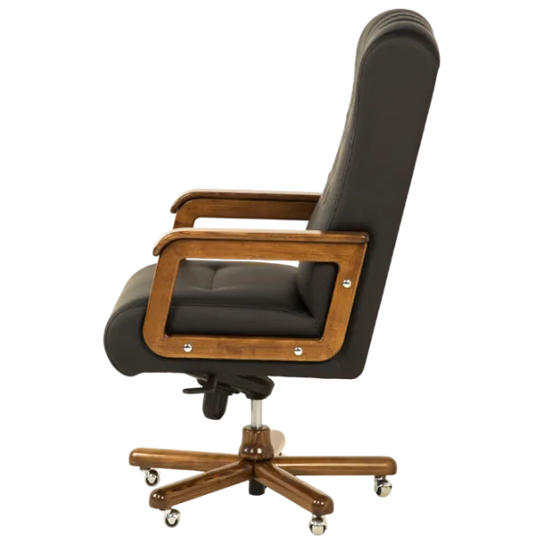 Fotoliu de birou Confort T-10 Piele artificială/ Black Wood photo 3 Fotoliu de birou Confort T-10 Piele artificială/ Black Wood photo 3