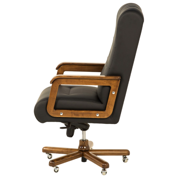 Fotoliu de birou Confort T-10 Piele artificială/ Black Wood photo 3 Fotoliu de birou Confort T-10 Piele artificială/ Black Wood photo 3