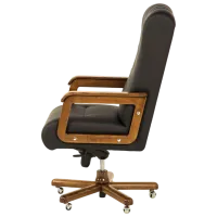 Fotoliu de birou Confort T-10 Piele artificială/ Black Wood photo 3
