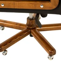 Fotoliu de birou Confort T-10 Piele artificială/ Black Wood photo 4