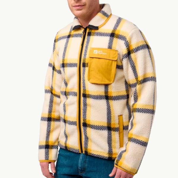 Ветровка для мужчин Jack Wolfskin Felslicht Check Jkt Демисезонная / Желтый photo 2