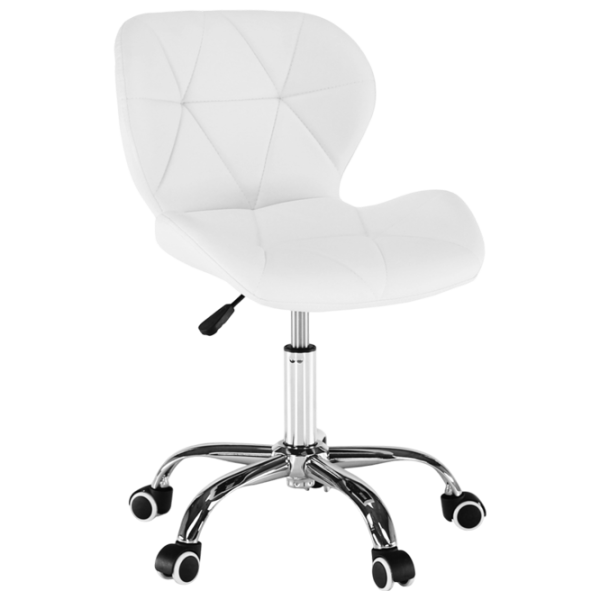 Fotoliu de birou Tempo Kondela Argus New Piele artificială/ White Chrome photo 1