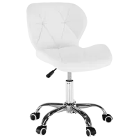 Fotoliu de birou Tempo Kondela Argus New Piele artificială/ White Chrome