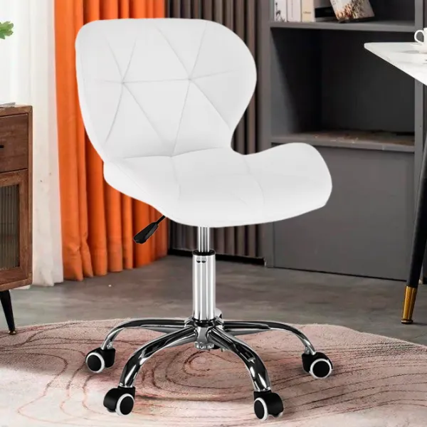 Fotoliu de birou Tempo Kondela Argus New Piele artificială/ White Chrome photo 8