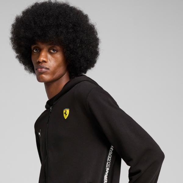 Hanorac pentru bărbați Puma Ferrari Race  Drept / Black photo 6 Hanorac pentru bărbați Puma Ferrari Race  Drept / Black photo 6