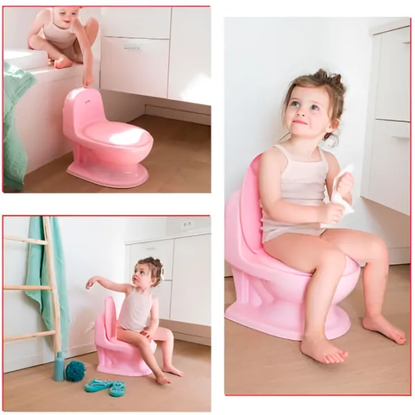 Горшок Nuby My Real Potty NV07007 Для детей / 1.5+ / Розовый photo 6