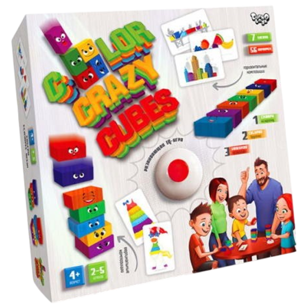 Настольная игра Danko Toys Color Crazy Cubes 4+/ для компаний photo 1