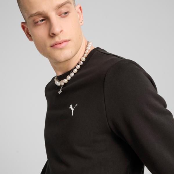 Hanorac pentru bărbați Puma Ess Small Logo Crew Terry  Drept / Black photo 7 Hanorac pentru bărbați Puma Ess Small Logo Crew Terry  Drept / Black photo 7