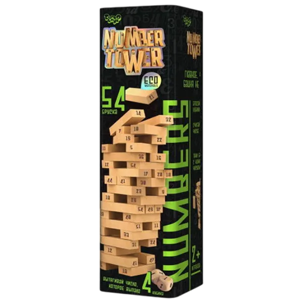 Настольная игра Danko Toys Number Tower 5+/ Jenga photo 1