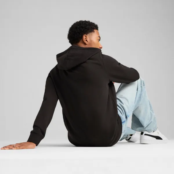 Hanorac pentru bărbați Puma Ess Small Logo Full-Zip Terry  Drept / Black photo 4