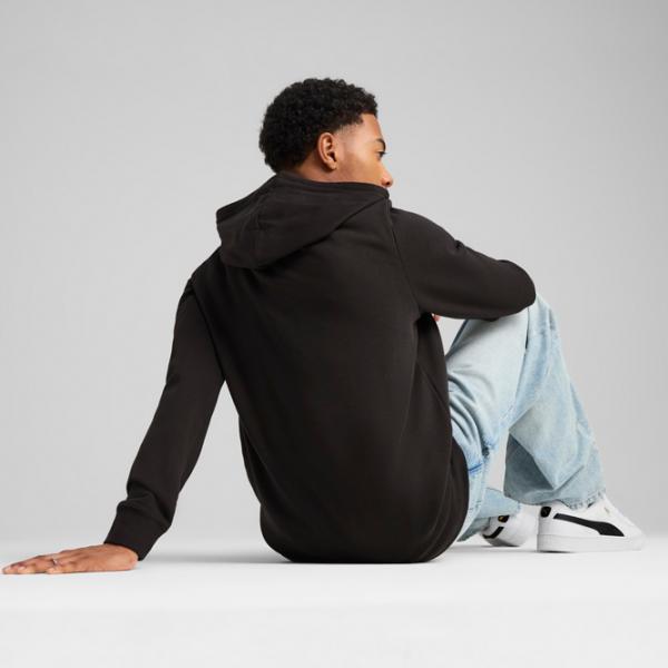 Hanorac pentru bărbați Puma Ess Small Logo Full-Zip Terry  Drept / Black photo 4