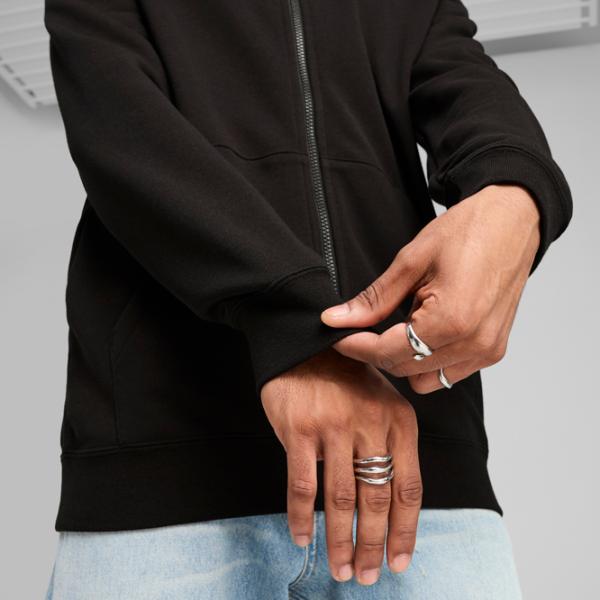 Hanorac pentru bărbați Puma Ess Small Logo Full-Zip Terry  Drept / Black photo 7