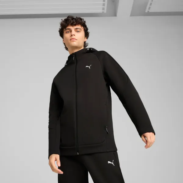 Hanorac pentru bărbați Puma Evostripe Full-Zip Hoodie Dk  Drept / Black photo 2