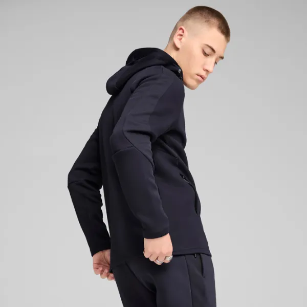 Hanorac pentru bărbați Puma Evostripe Full-Zip Hoodie Dk  Drept / Navy photo 4