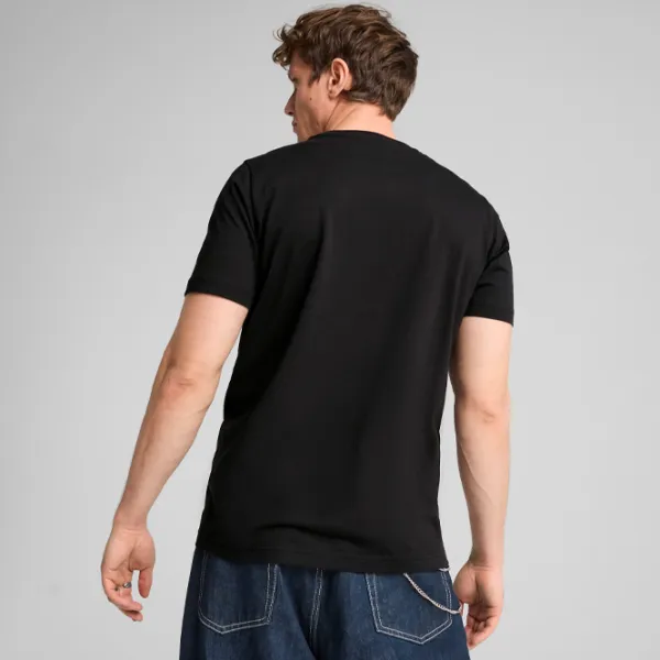 Футболка для мужчин Puma Graphics Wording Tee 100% хлопок / Черный photo 4