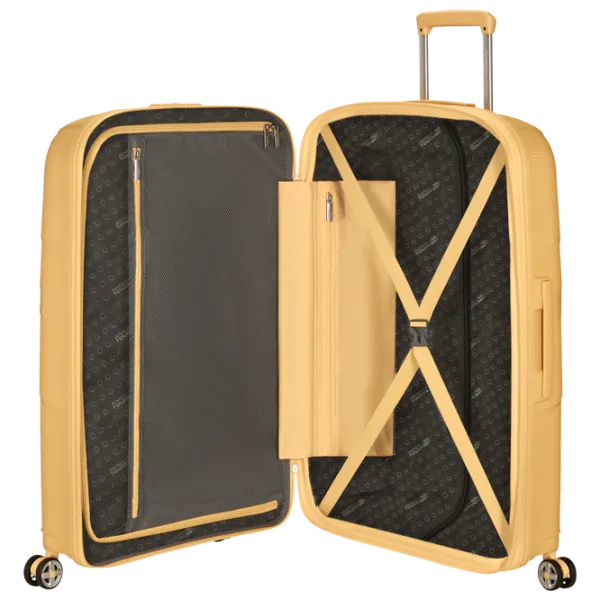 Чемодан American Tourister Starvibe Spinner Expandable 100л/ Metalic Желтый photo 5 Чемодан American Tourister Starvibe Spinner Expandable 100л/ Metalic Желтый photo 5