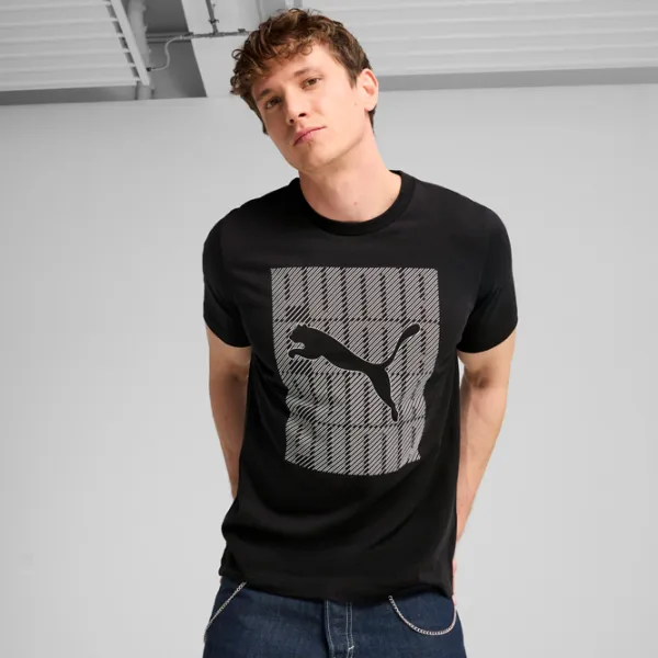 Tricou pentru bărbați Puma Graphics Wording Tee 100% bumbac / Black photo 3 Tricou pentru bărbați Puma Graphics Wording Tee 100% bumbac / Black photo 3