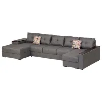 Canapea de colț Confort N-7 SG (1224559) Stofă / Gray