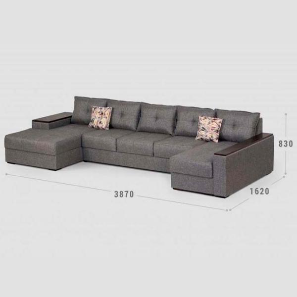 Угловой диван Confort N-7 SG (1224559) Ткань / Серый photo 2 Угловой диван Confort N-7 SG (1224559) Ткань / Серый photo 2