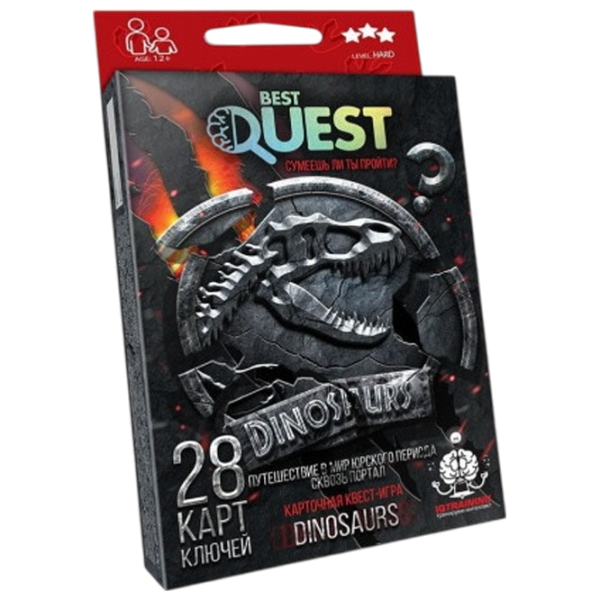 Настольная игра Danko Toys Best Quest. Dinosaurs 12+/ Логическая игра photo 1