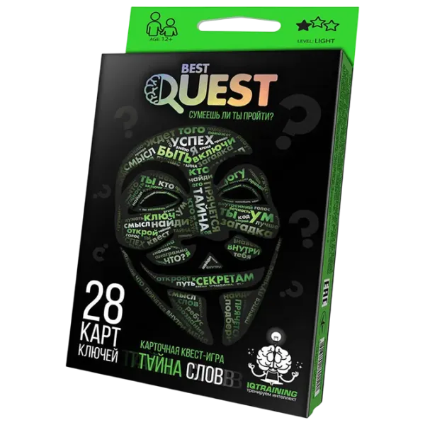 Настольная игра Danko Toys Best Quest. The mystery of words 12+/ Логическая игра photo 1