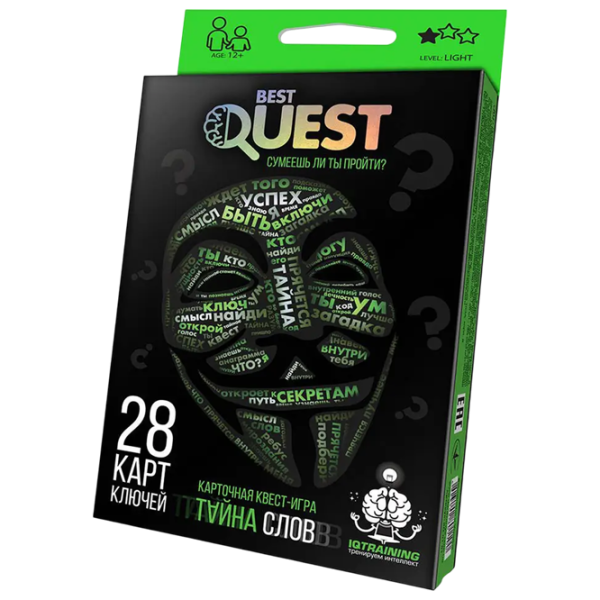 Настольная игра Danko Toys Best Quest. The mystery of words 12+/ Логическая игра photo 1