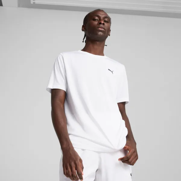 Футболка для мужчин Puma Ess Small Logo Poly Tee 100% полиэстер / Белый photo 2