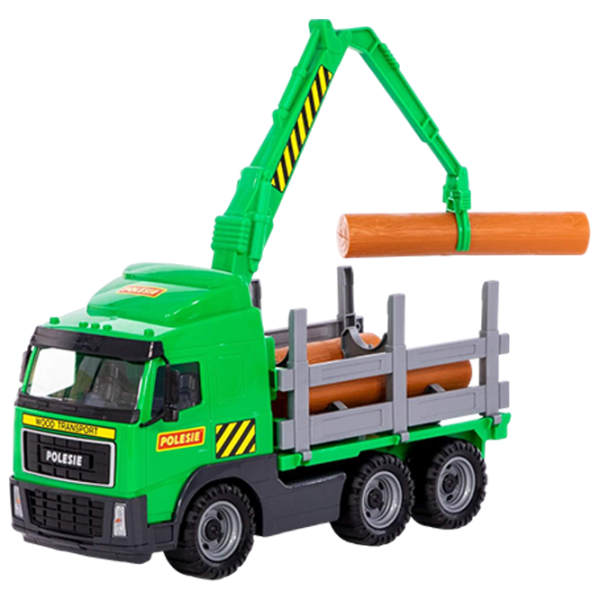 Грузовик Polеsie PowerTruck timber truck 8756   / / Желтый Зеленый photo 1 Грузовик Polеsie PowerTruck timber truck 8756   / / Желтый Зеленый photo 1