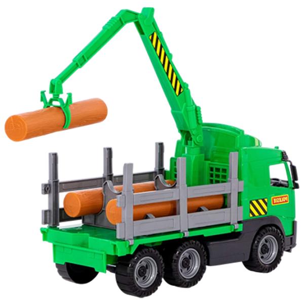 Грузовик Polеsie PowerTruck timber truck 8756   / / Желтый Зеленый photo 6 Грузовик Polеsie PowerTruck timber truck 8756   / / Желтый Зеленый photo 6