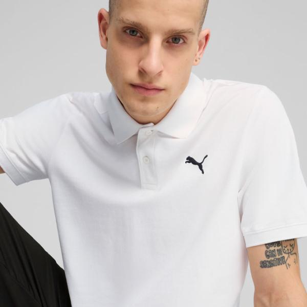 Tricou polo pentru bărbați Puma Ess Small Logo Pique Polo White photo 3 Tricou polo pentru bărbați Puma Ess Small Logo Pique Polo White photo 3