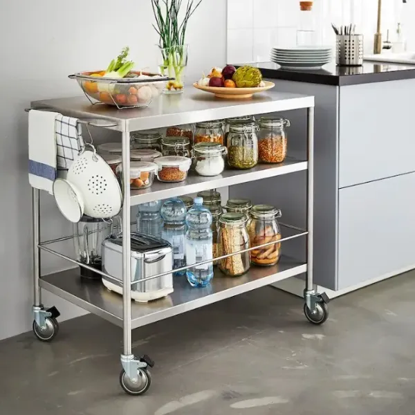 Сервировочный столик Ikea Flytta  Прямоугольная / Нержавеющая сталь photo 3