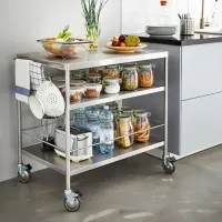 Сервировочный столик Ikea Flytta Прямоугольная / Нержавеющая сталь photo 3