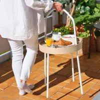 Сервировочный столик Ikea Burvik Круглая / Металл photo 5