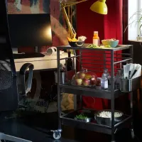 Сервировочный столик Ikea Kungsfors Прямоугольная / Металл photo 2