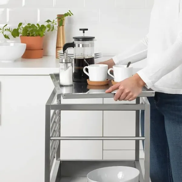 Сервировочный столик Ikea Kungsfors  Прямоугольная / Металл photo 5