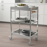 Сервировочный столик Ikea Kungsfors Прямоугольная / Металл photo 5