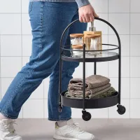 Сервировочный столик Ikea Frosjon Круглая / Стекло photo 4