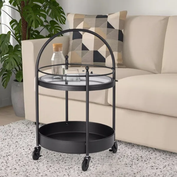 Măsuță de servire Ikea Frosjon  Rotundă / Sticlă photo 5