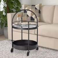 Сервировочный столик Ikea Frosjon Круглая / Стекло photo 5