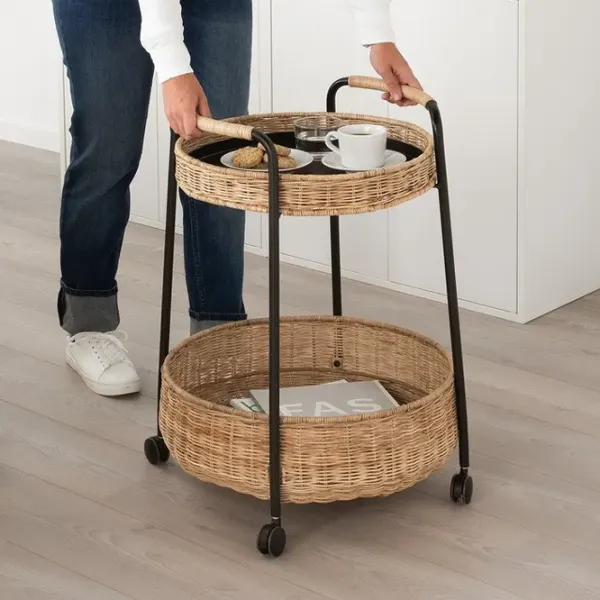 Сервировочный столик Ikea Lubban  Круглая / Металл photo 2