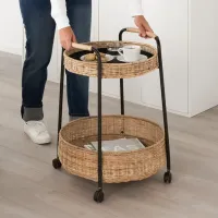 Сервировочный столик Ikea Lubban Круглая / Металл photo 2