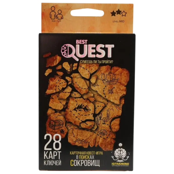 Joc de masă Danko Toys Best Quest. In search of treasure 12+/ Carti de joc photo 1