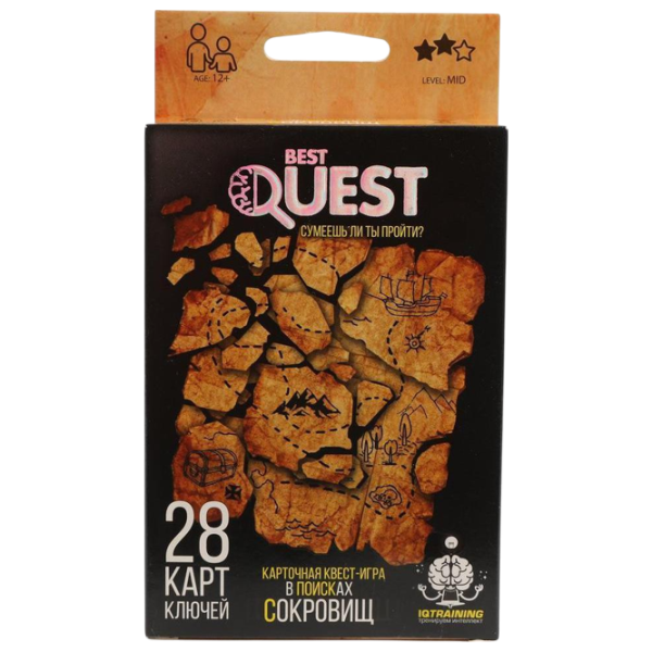 Joc de masă Danko Toys Best Quest. In search of treasure 12+/ Carti de joc photo 1