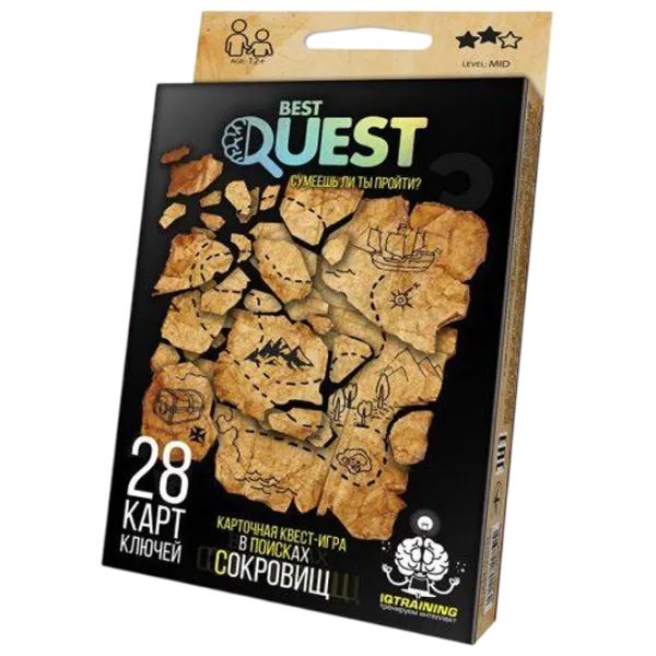 Joc de masă Danko Toys Best Quest. In search of treasure 12+/ Carti de joc photo 2