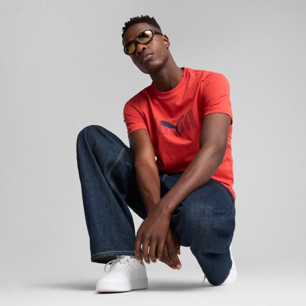 Футболка для мужчин Puma Ess Logo Lab Tee 100% хлопок / Красный photo 5 Футболка для мужчин Puma Ess Logo Lab Tee 100% хлопок / Красный photo 5