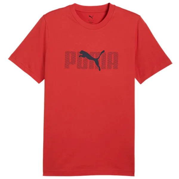 Tricou pentru bărbați Puma Ess Logo Lab Tee 100% bumbac / Red photo 1