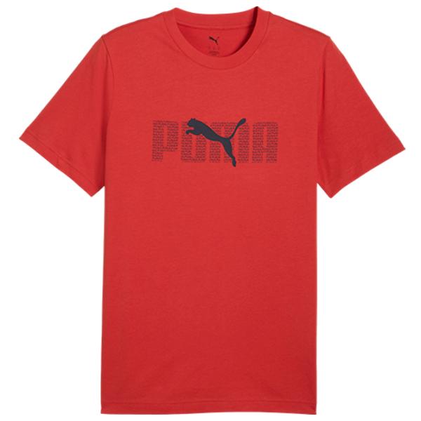 Tricou pentru bărbați Puma Ess Logo Lab Tee 100% bumbac / Red photo 1