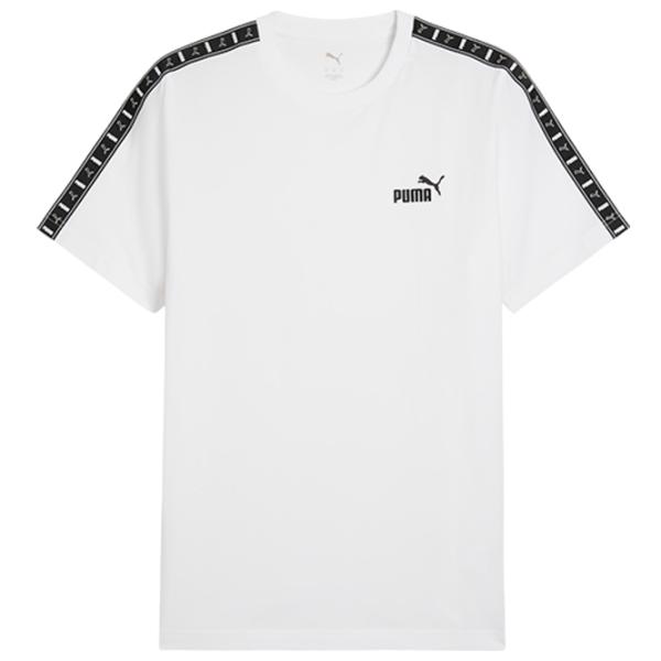 Tricou pentru bărbați Puma Ess Tape Tee 100% bumbac / White photo 1