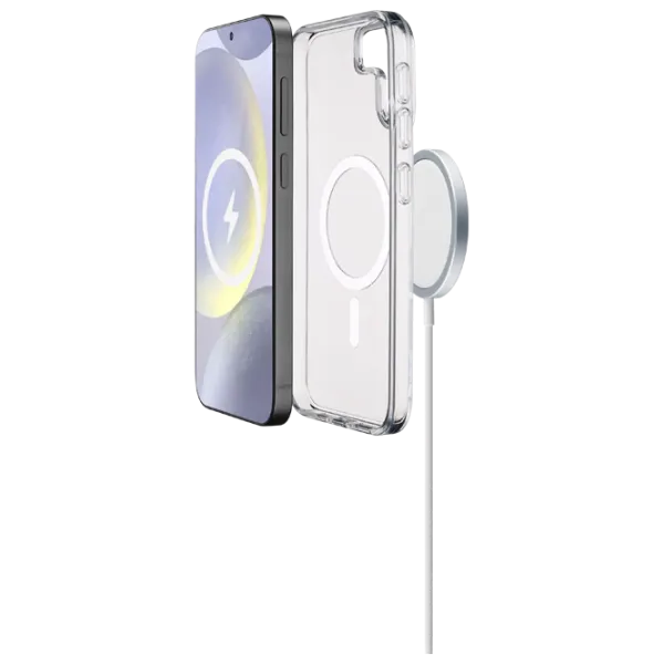 Чехол для смартфона Samsung Galaxy S25 5G Cellularline / MagSafe Back / ТПУ / White Прозрачный photo 2 Чехол для смартфона Samsung Galaxy S25 5G Cellularline / MagSafe Back / ТПУ / White Прозрачный photo 2